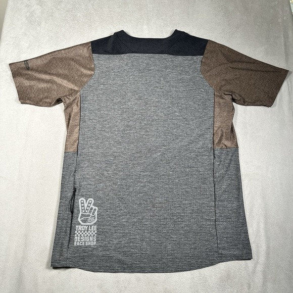 Troy Lee Designs TLD Skyline Air Short Sleeve Jersey Men L Light Moka Shirt-EUC - Picture 4 of 9
